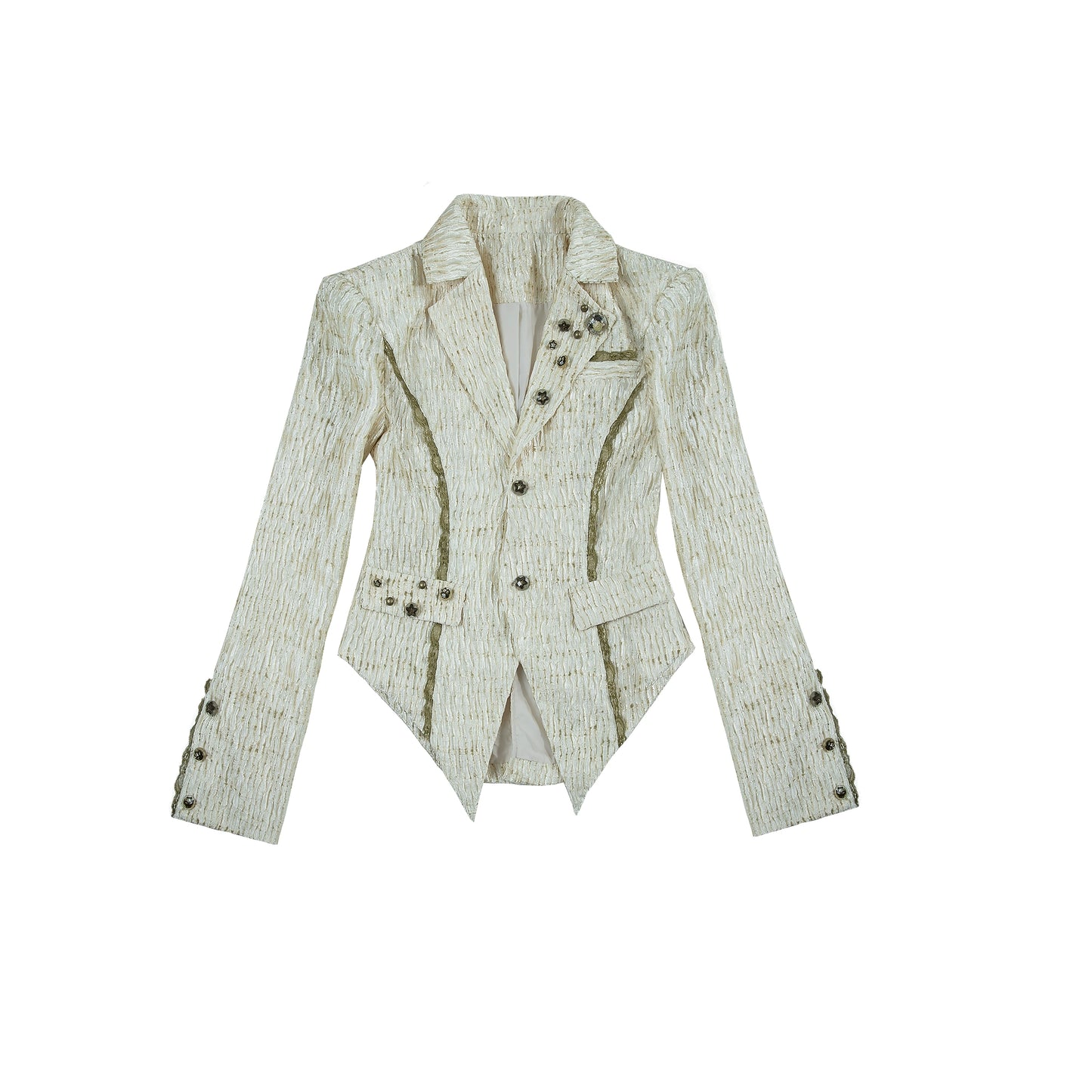 Button Textured Sports Jacket | 3D Slim Fit Design for Summer