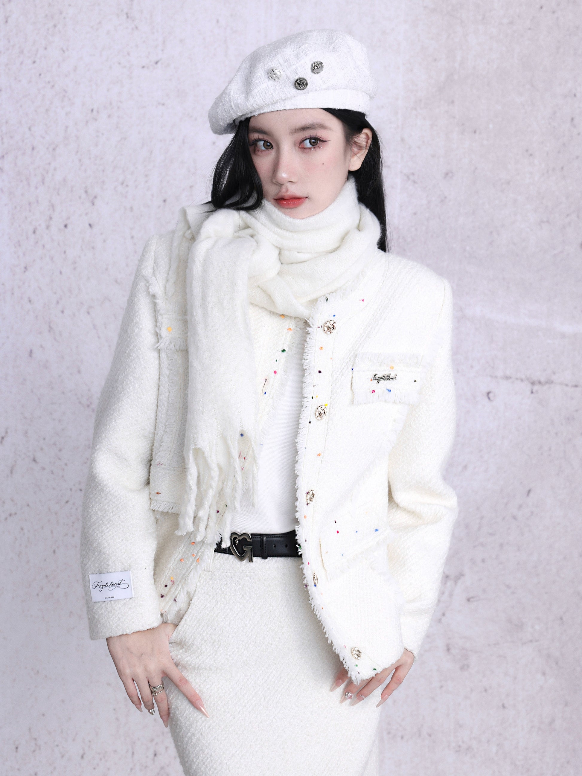 Miss Hera's White Small Fragrant Tweed Jacket