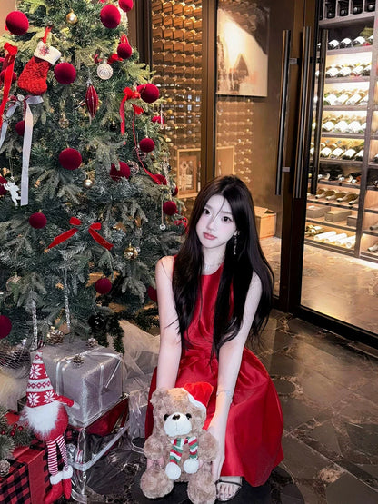 Red Princess Tutu Dress – New Year’s High-End Birthday Skirt