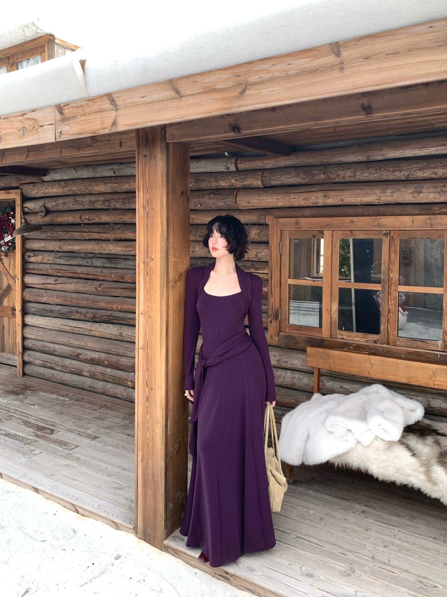 Hanging Moon Halterneck Maxi Dress