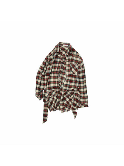 Plaid Cargo Shirt Dress