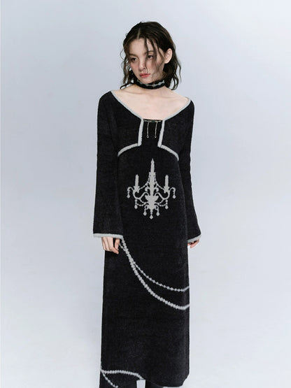 Sea Moon Crystal Plush Knit Set