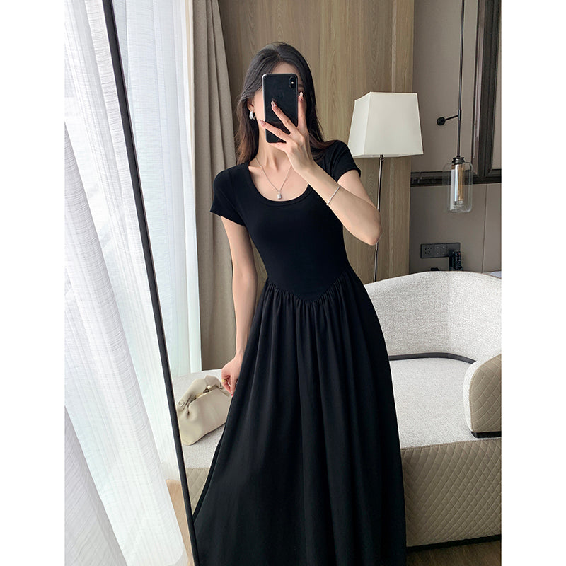 Stylish Long Black Dress - Summer