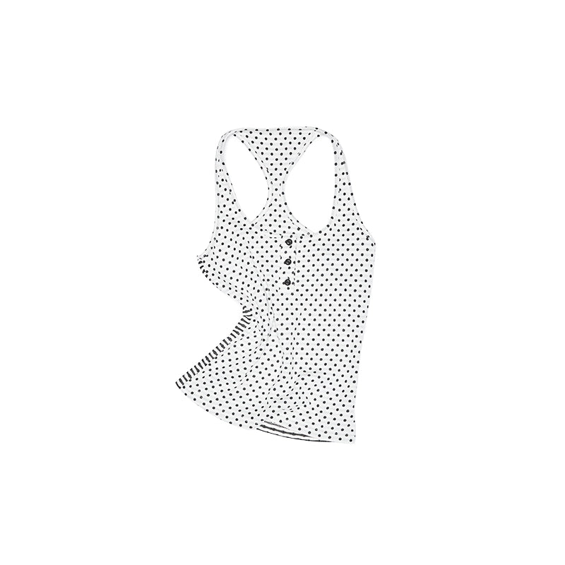 Polka Dot & Stripe Reversible Vest and High-Waist Cuffed Trouser Set