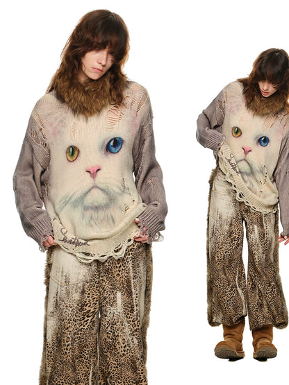 Raccoon & Rabbit Fur Double-Sided Scarf – Luxurious Thermal Wrap