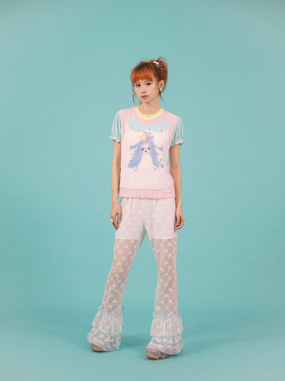 Dolphin Lace Flared Pants | Cute Casual Summer Trousers