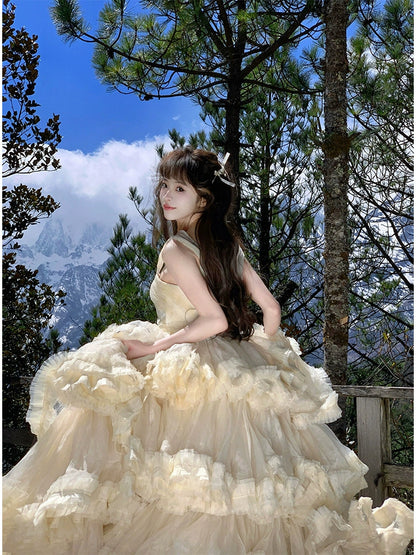 Light Wedding Cake Dress – High-End Princess Puffy Birthday Gown