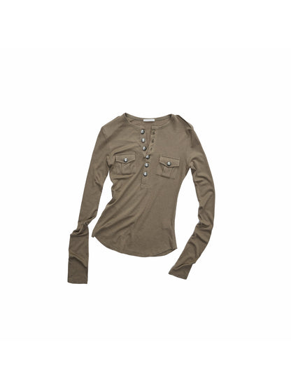Henley Knit Mini Dress
