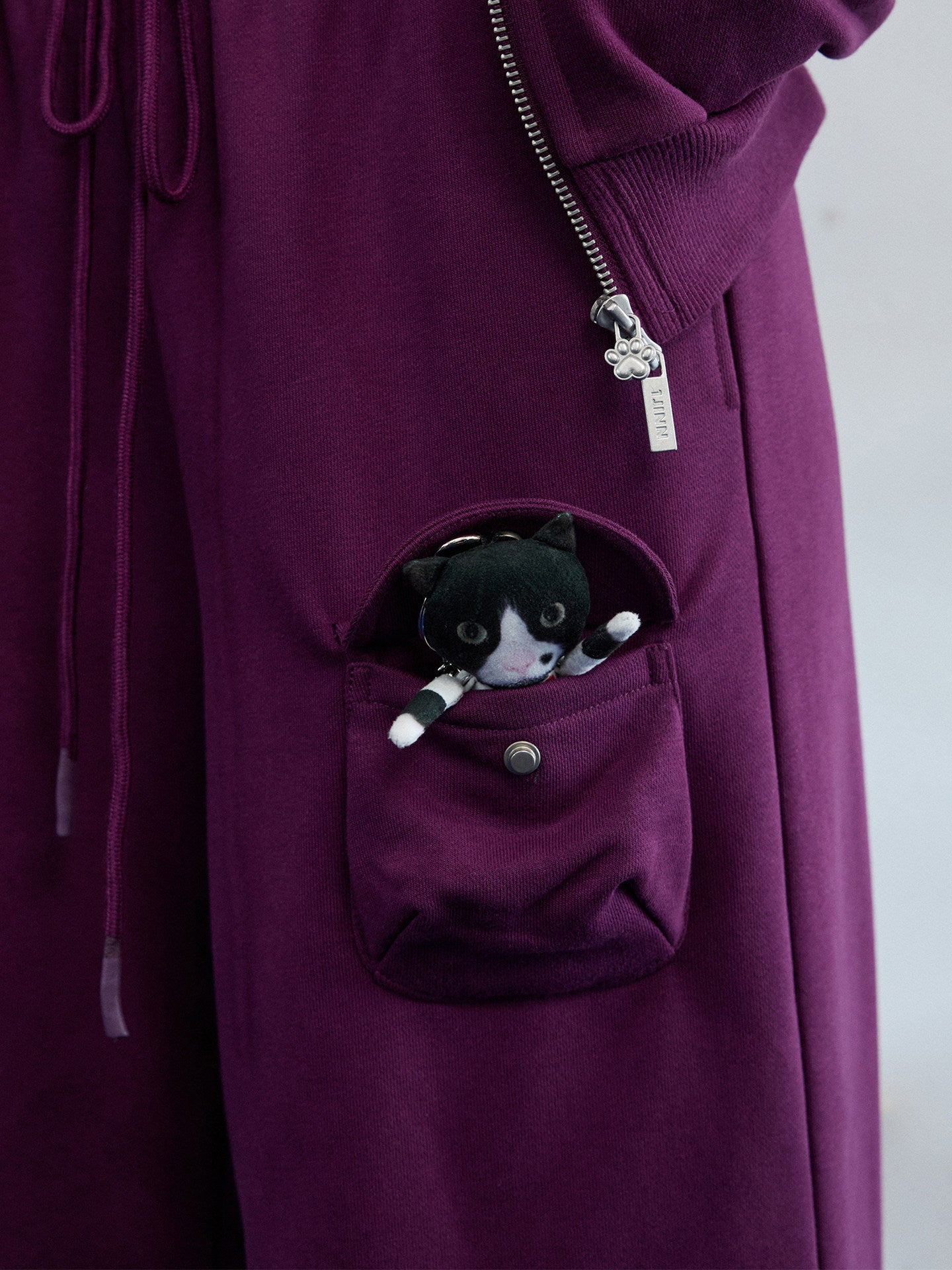 3D Cat Plush Bag Charm