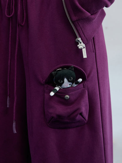 3D Cat Plush Bag Charm