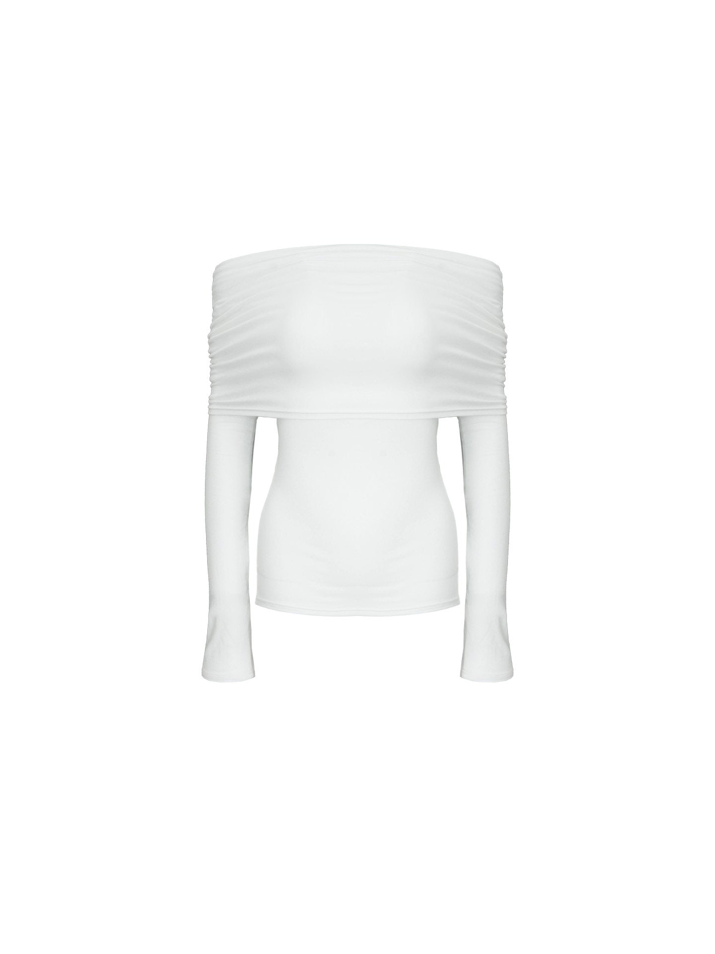 Yunxiu One-Shoulder Off-Neck Crop Top – Sexy Hong Kong Retro Autumn Style