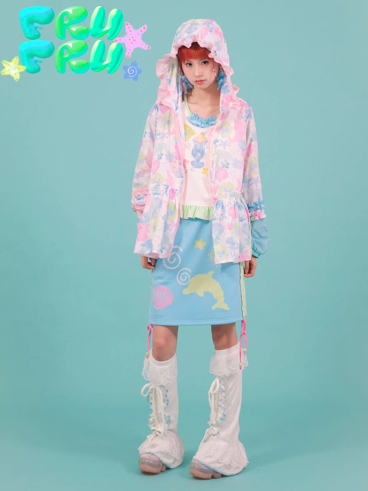 Gulu Store Original Summer Y2K Cartoon Print Cute Childlike Lightweight Sun Protection UV Jacket
