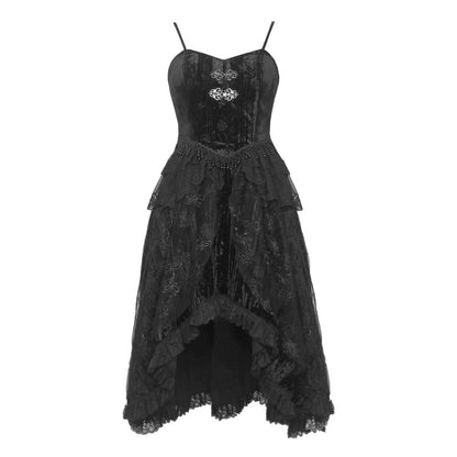 Dark Velvet Sling Dress