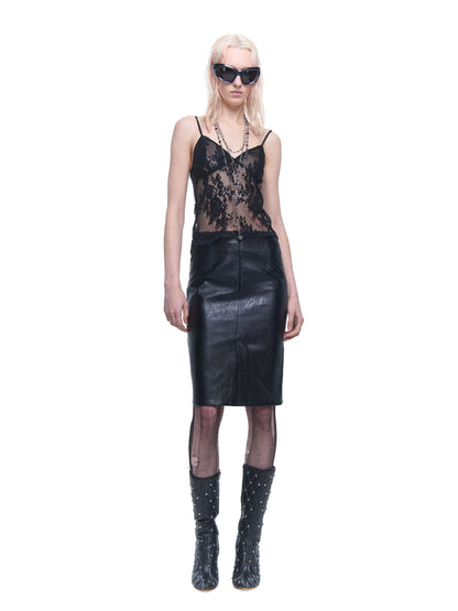 AI Printed Leather Skirt | Perfect for Party Events