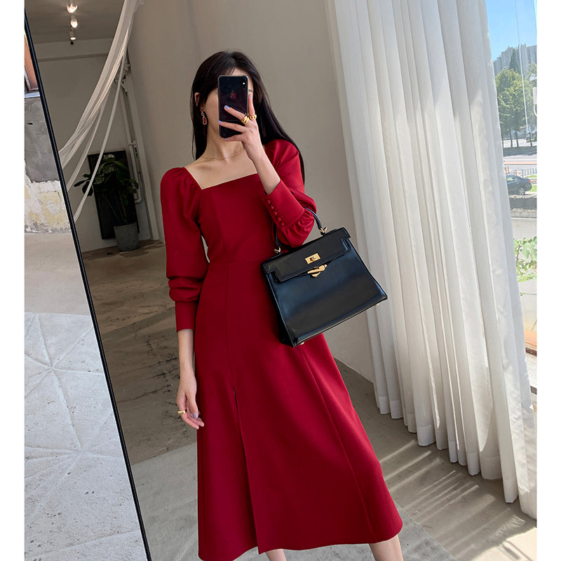 Red Midi Dress - 23 Early Autumn