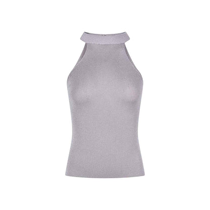 Color Bone Halter Top