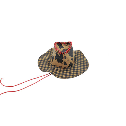 Cute Retro Western Check Hat