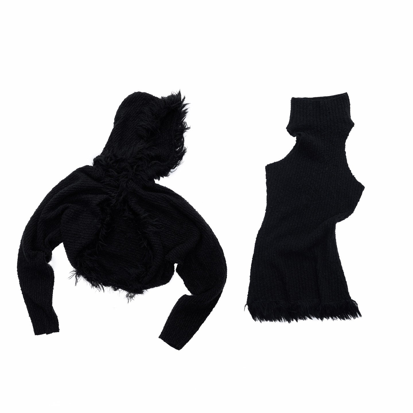 Faux Mink Tassel Knit Vest