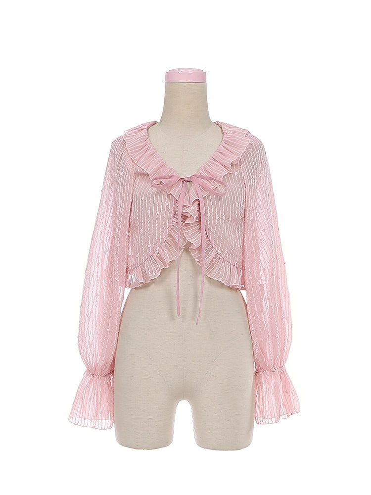 C6366 Spring Jacquard Chiffon Jacket