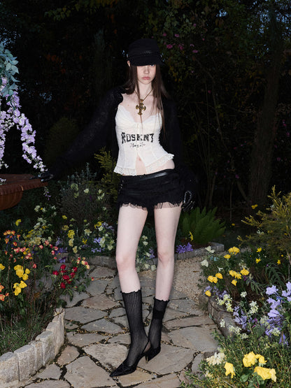 Lace-Up Corset Camisole