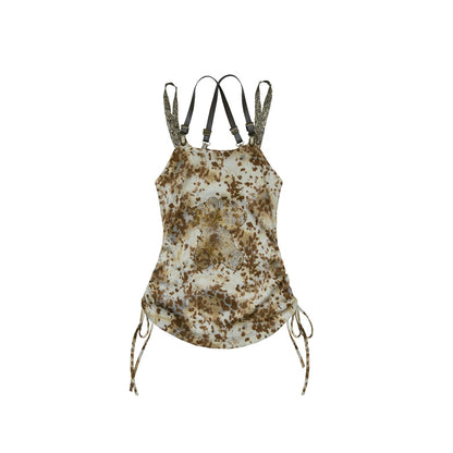 Loose Tank Top with Bear Print | Y2K Millennium Hot Girl Style