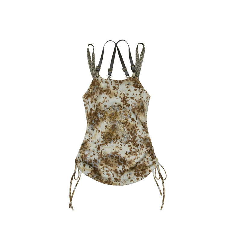 Loose Tank Top with Bear Print | Y2K Millennium Hot Girl Style