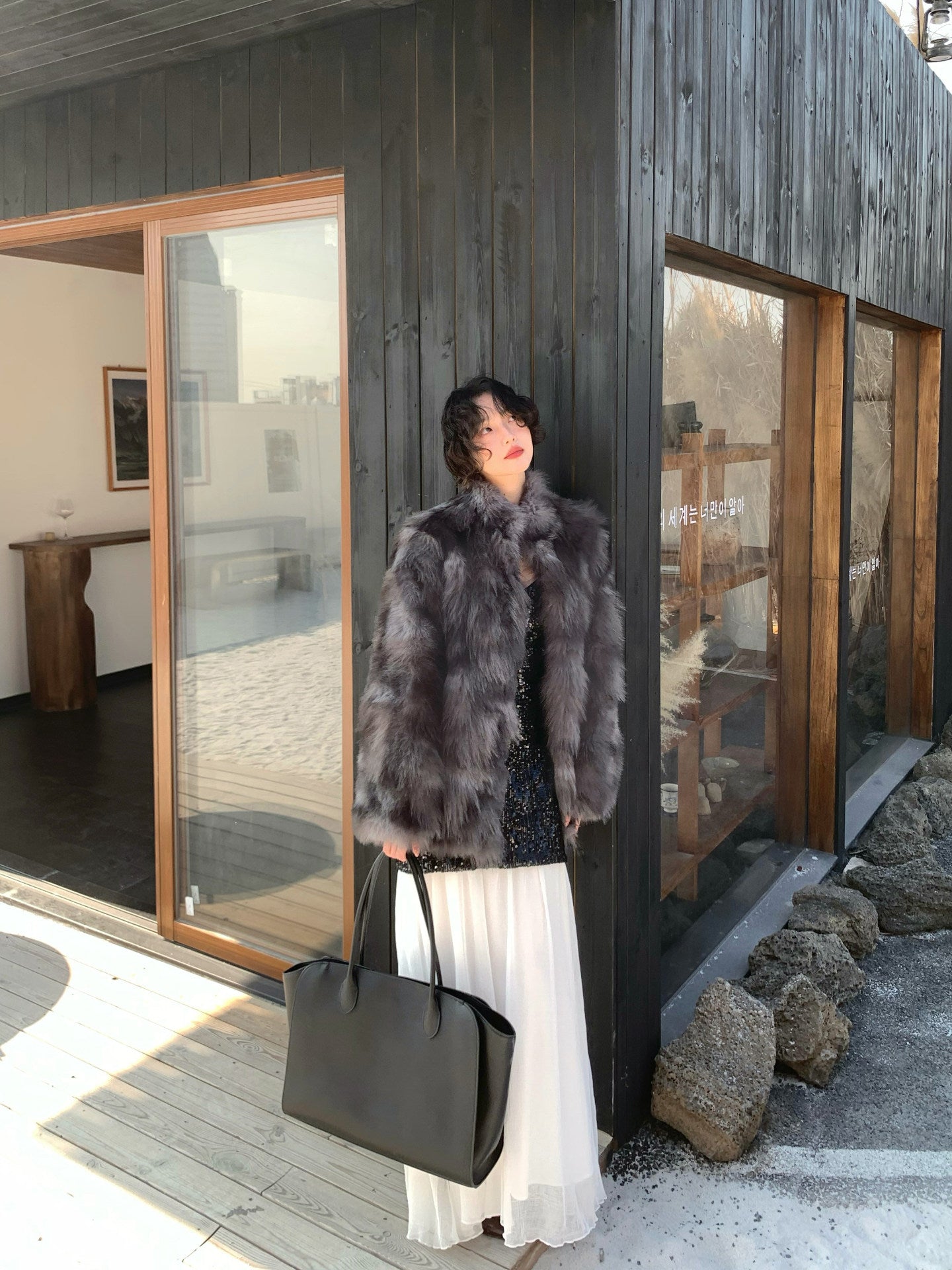 Zero Degree Heart Domain Luxe Long Eco Fur Coat