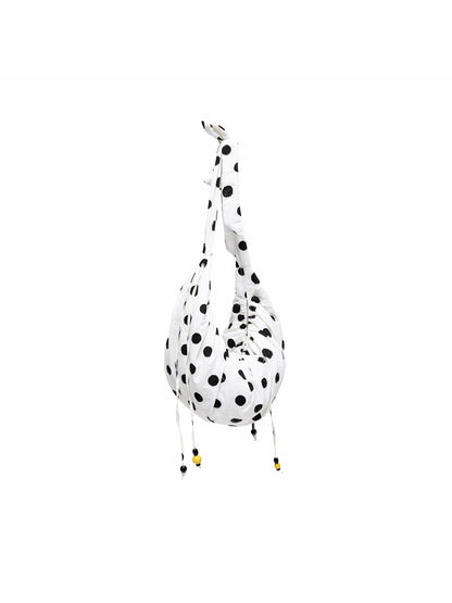Polka Dot Beaded Dumpling Bag