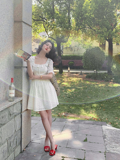 폴카 도트 드레스+탑 : 여름의 새로운 우아함