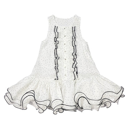 B & W Lace Tank Skirt Fluffy