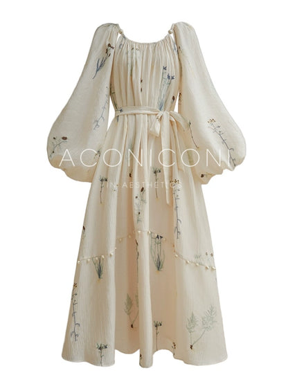 Embroidered Tencel Swing Dress – Light Vacation Style