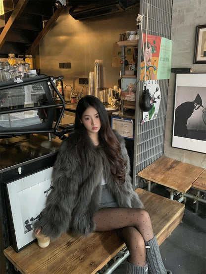 Faux Fur Coat – High-End Celebrity Warm Winter Jacket