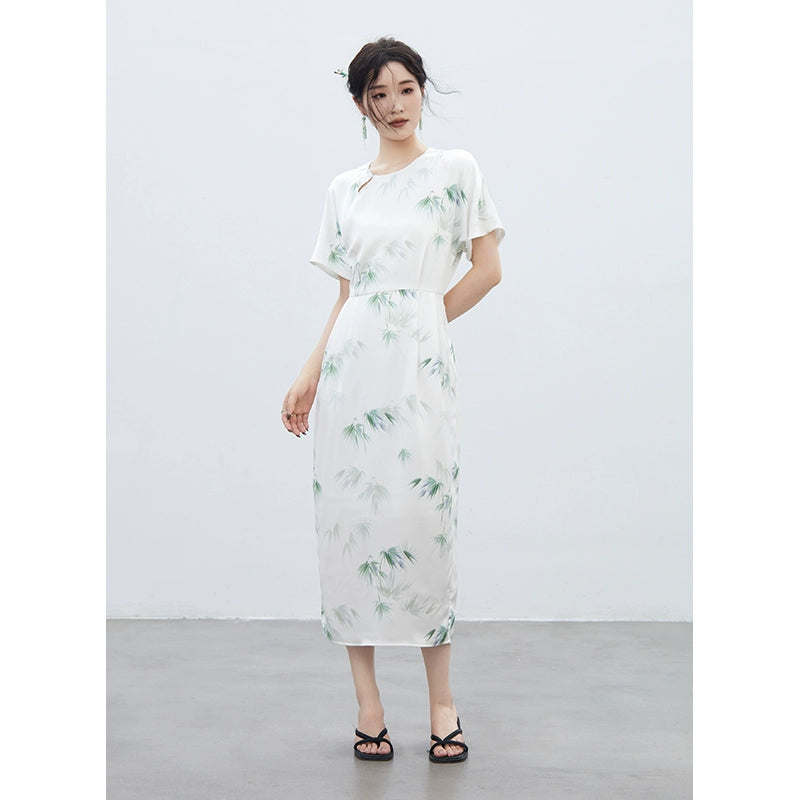 Vestido Cheongsam Bamboo Stream