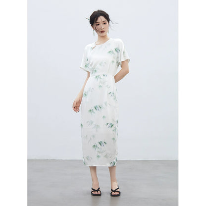 Abito Cheongsam in flusso di bambù