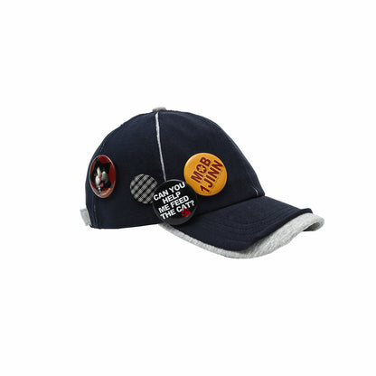 Distressed Plaid Patchwork Baseball Cap