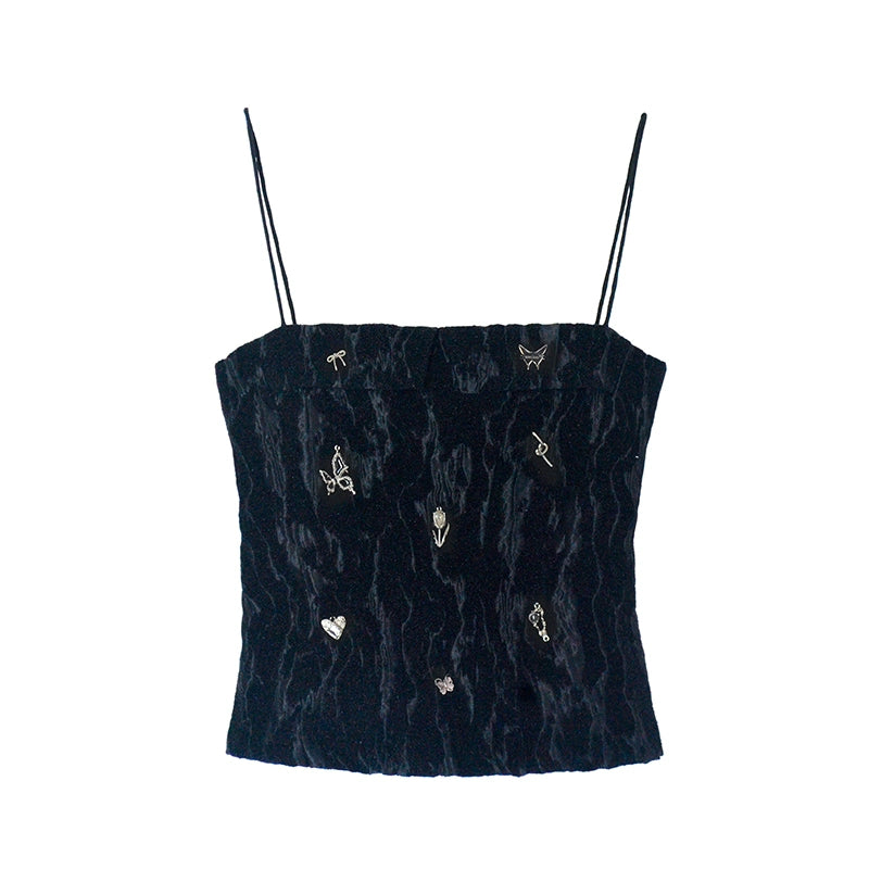 Black Diamond Strap Butterfly Top