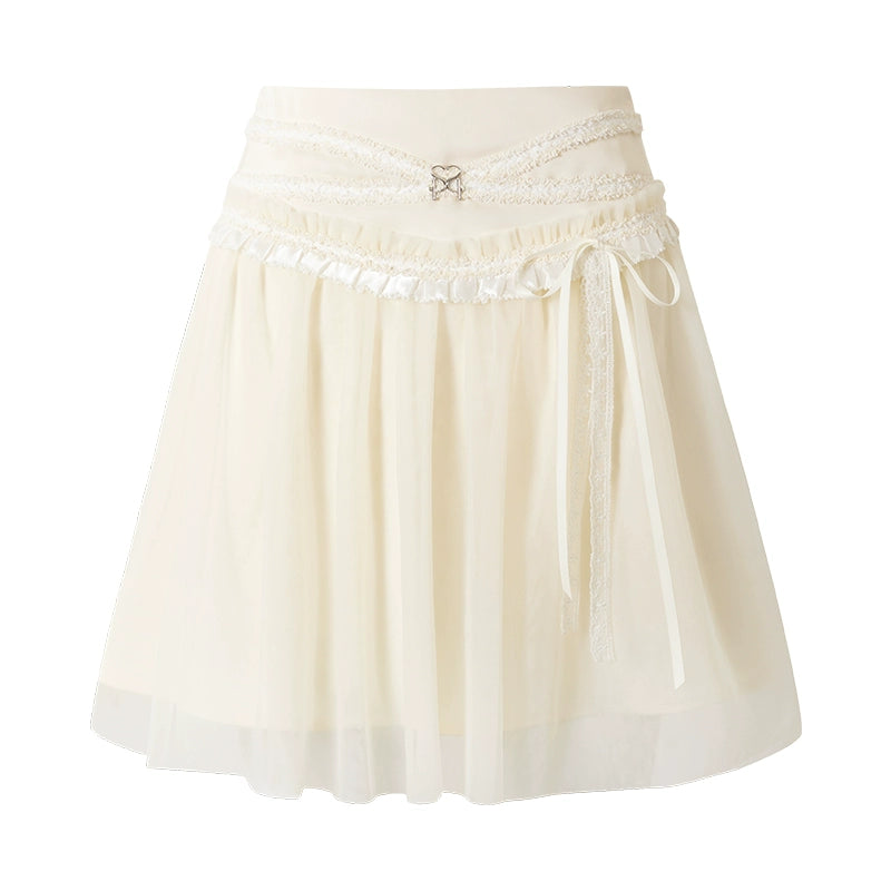 "Moonlight" High-Waist Gauze Skirt