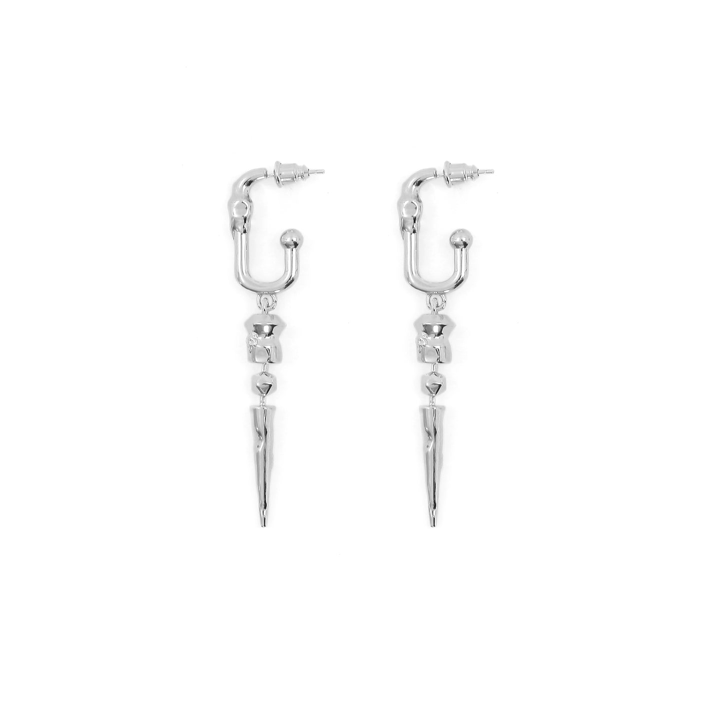 22s / s Niche Designer Brand Sense haut de gamme Boucles d'oreilles longues coniques irrégulières High Street pour femmes