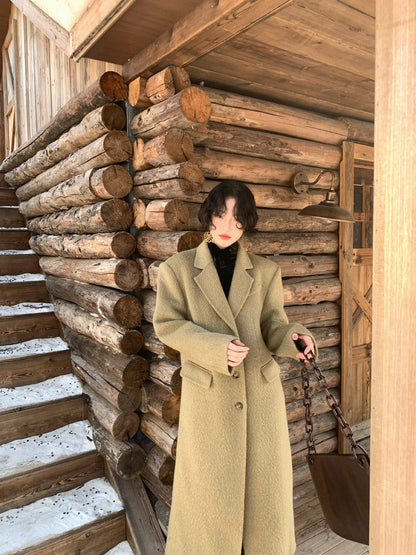 Spring’s Letter Alpaca & Wool Double-Faced Coat