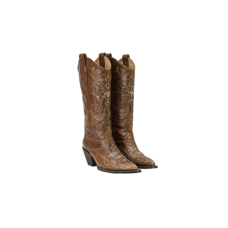 Western Knee-Length Cowboy Boots