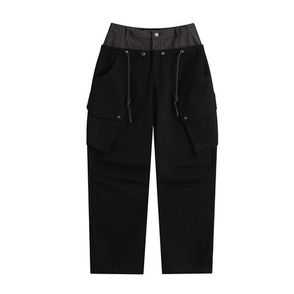 Twill Double Waist Workwear Pants