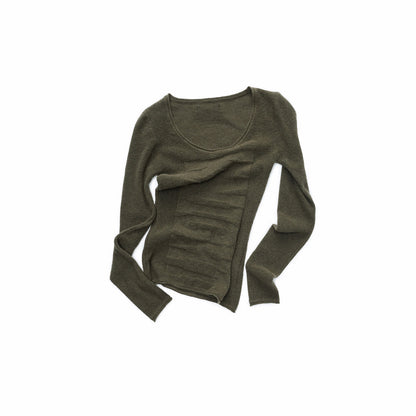 Knight Jacquard Openwork Knit Top
