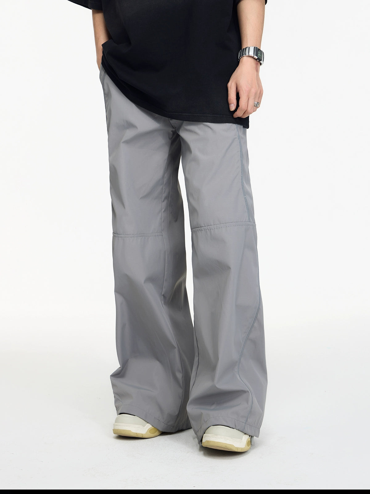 Nylon à rayures réfléchissantes - Pantalon sportif rétro-bella