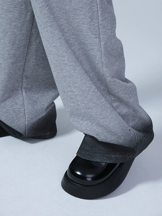 Grey Gradient High Waist Wide Leg Sports Pants