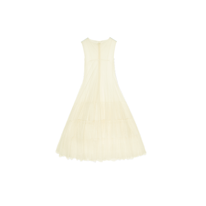 Sheer Layered Mesh Dress – Sleeveless Puffy Outer Skirt Look