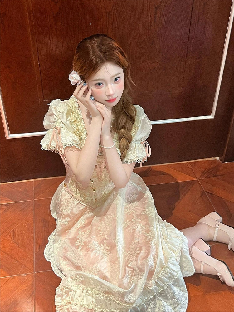 French Lace Tea Dress – High-End Regent-Style Birthday Gown