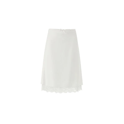 Lace Drape Hip-Hugging Midi Skirt – Lightweight & Wrinkle-Resistant