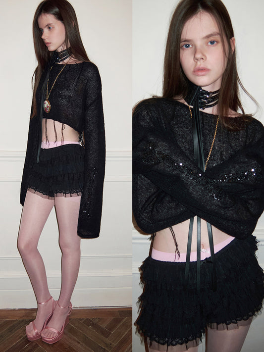 Layered Chiffon Cake Shorts