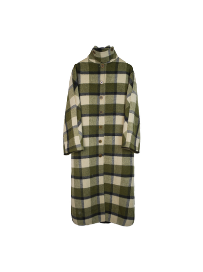 Alpaca Wool Tweed Checked Coat – Irin Island Chic