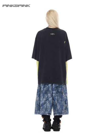 Rock Frog Distressed Oversized Punk Y2K T-Shirt